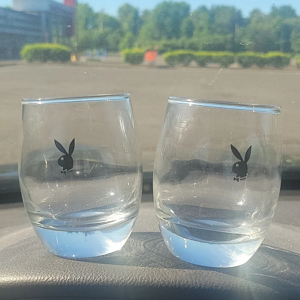 Vintage Playboy Barware glasses set of 2